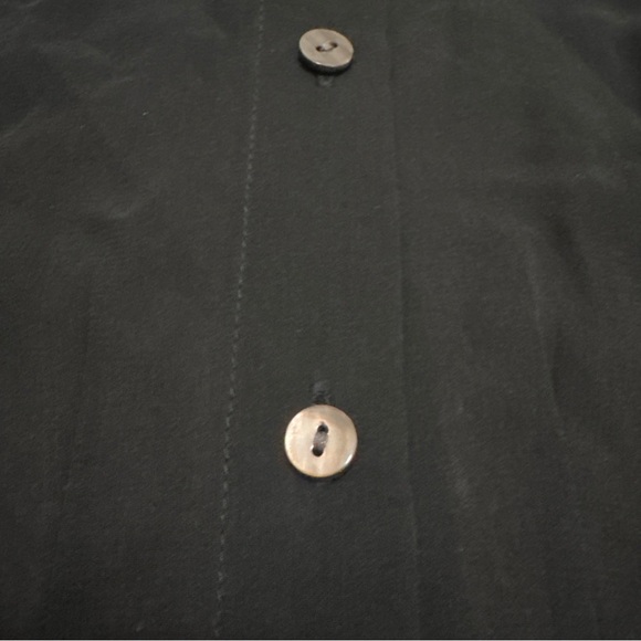 CLUB MONACO Sheer Silk Button Down Blouse in Black Size S NWT - Picture 6 of 9